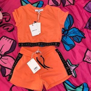 Girls givenchy short set size 5